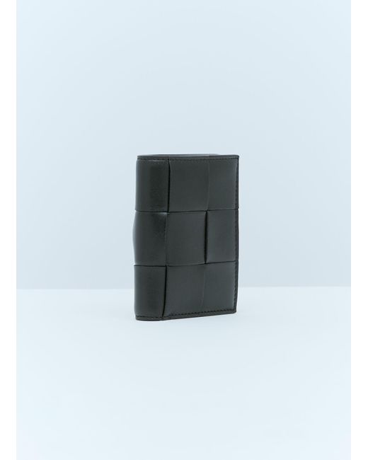 Bottega Veneta Black Small Cassette Bi-fold Zip Wallet