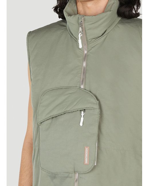 SAINTWOODS Green Insulated Gilet Jacket for men