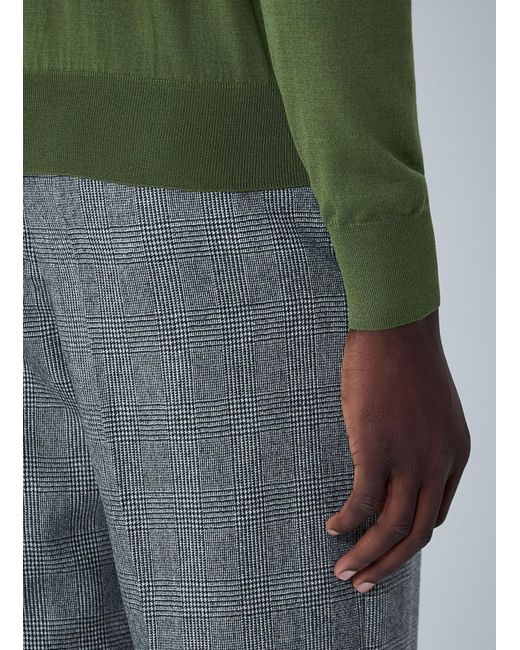 Saint Laurent Green Fine Knit Turtleneck Sweater for men