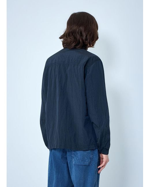 Stone Island Blue Zip-Front Jacket for men