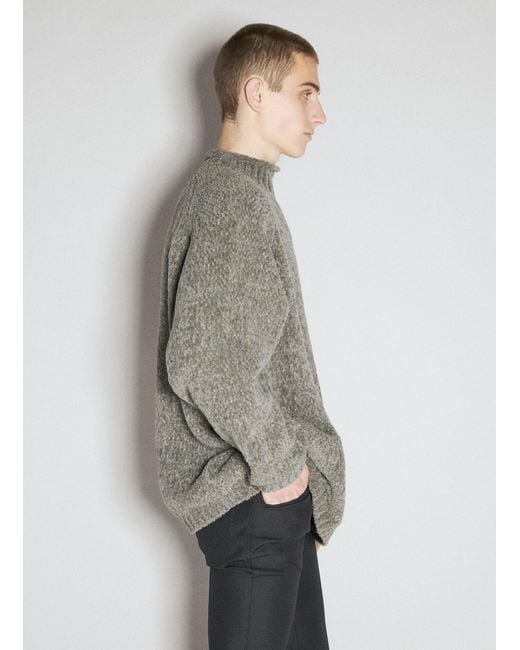 Undercover Gray High Neck Sweater for men