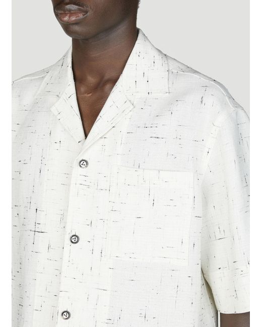 Bottega Veneta White Light Criss-cross Shirt for men