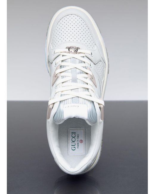 Gucci White Interlocking G Leather Sneakers