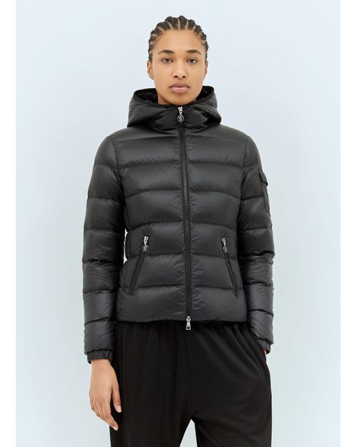 Moncler Gray Gles Hooded Short Down Jacket