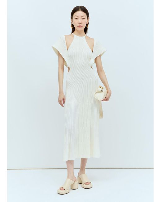 Chloé White Cut-out Sleeveless Dress