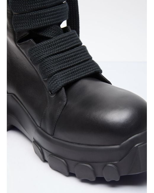 Rick Owens Black Jumbo Laced Bozo Tractor Boots for men