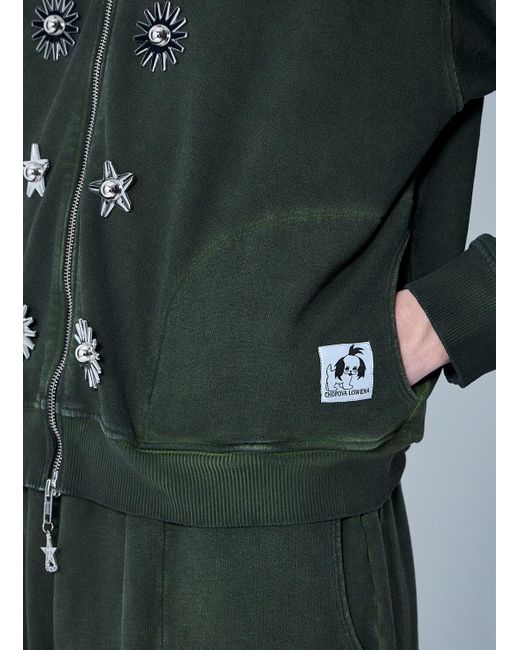 Chopova Lowena Dallas Hooded Sweatshirt in Green | Lyst