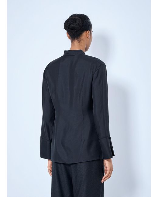 Rohe Blue Pankou Closure Silk Top