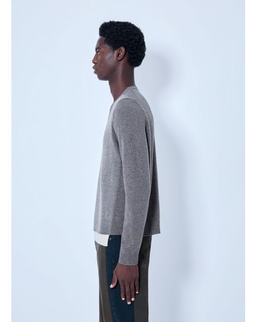 Maison Margiela Gray Fused Knit Sweater for men