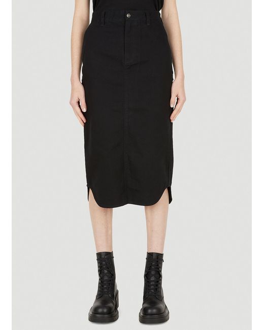 Wardrobe NYC Cotton X Carhartt Wip Mid Length Skirt in Black - Lyst