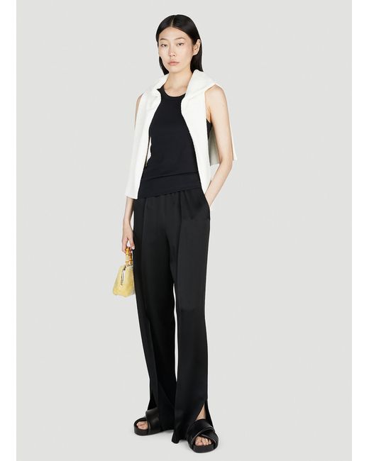 Jil Sander Black Split Cuff Pants