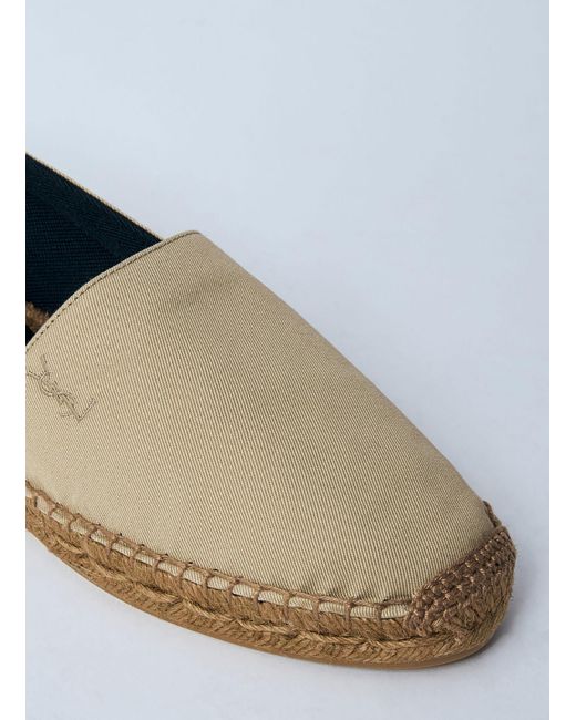 Saint Laurent White Cotton Espadrilles