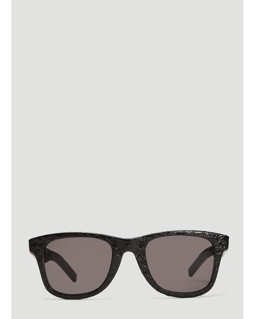 Saint Laurent Sl 51 Ace Crocodile Sunglasses In Black for men