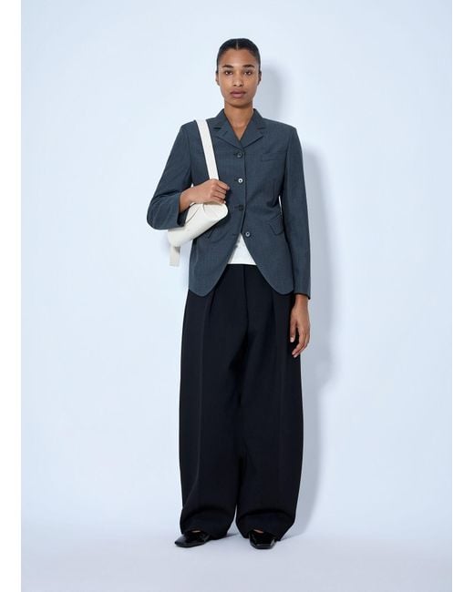 Jil Sander Blue Single-Breasted Tailored Blazer