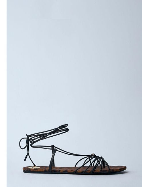 Saint Laurent White Babylone Sandals