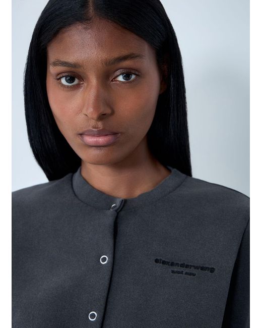 Alexander Wang Blue Logo Motif Cardigan