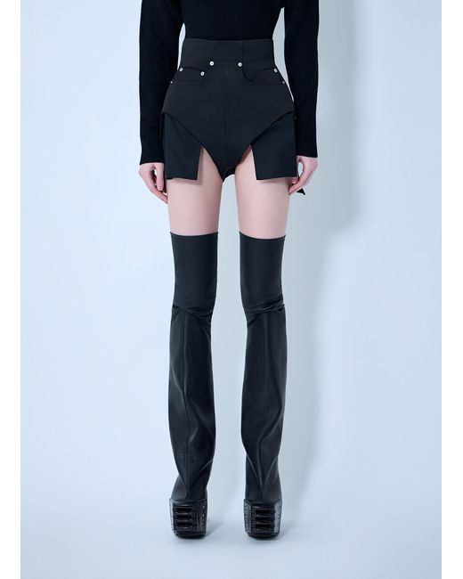 Rick Owens Blue Dirt Cutoffs Shorts