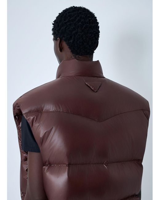 Prada Purple Re-Nylon Down Vest for men