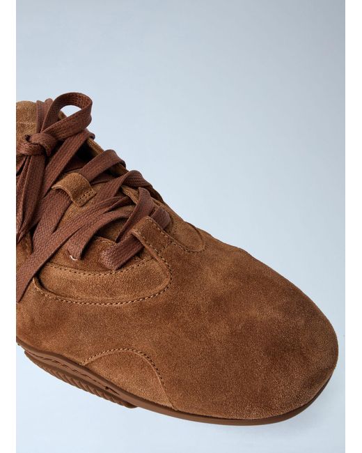 Acne White Bilara Suede Sneakers for men