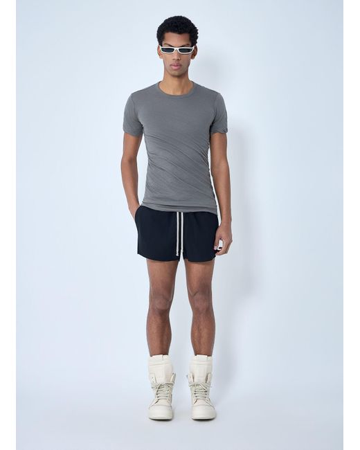 Rick Owens Blue Elasticated Waistband Shorts for men