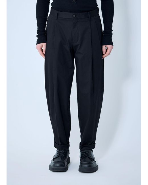 Dolce & Gabbana Blue Cotton Gabardine Pants for men