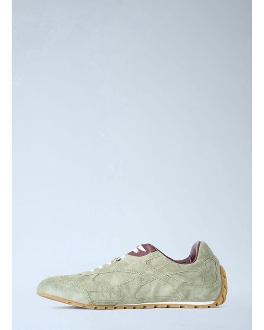 Bottega Veneta Green Orbit Flash Suede Sneakers for men