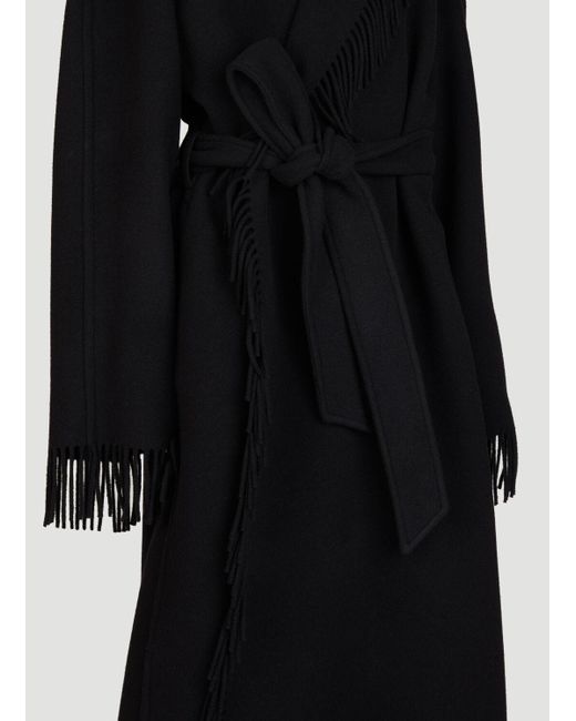 Balenciaga Black Fringe Coat