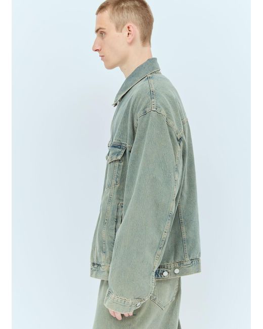 Acne Green Oversized Denim Jacket for men