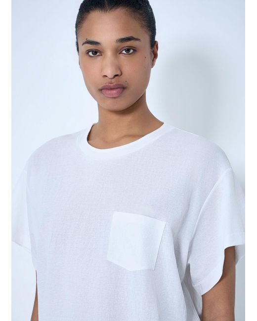 Khaite White Cotton Jersey T-Shirt