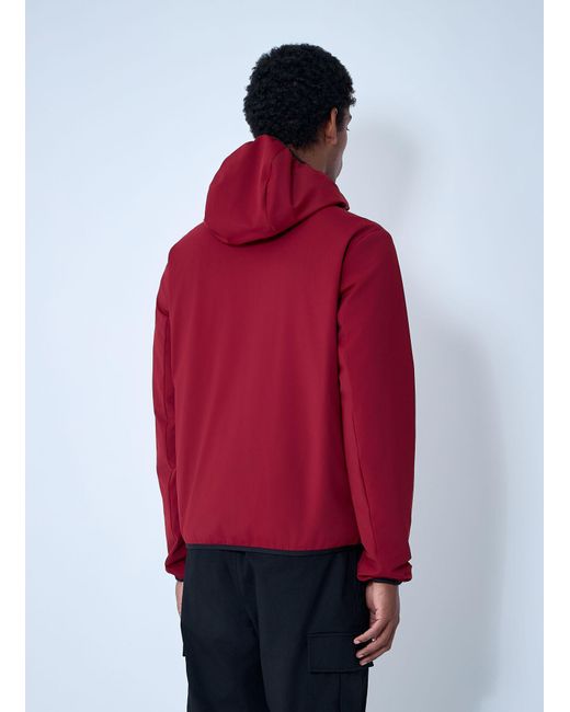 Moncler Red Batisse Hooded Short Down Jacket for men