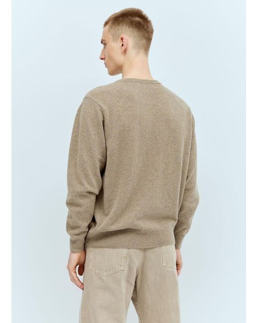 Lemaire Natural Crewneck Sweater for men