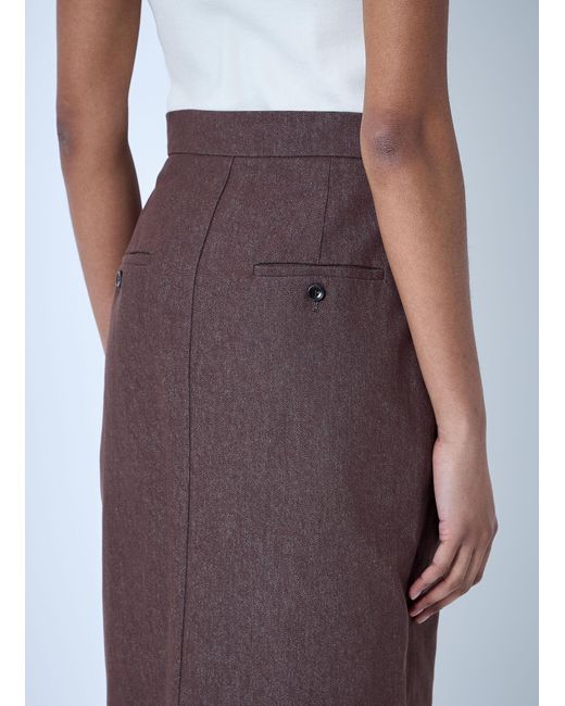Max Mara Multicolor Tailored Midi Skirt