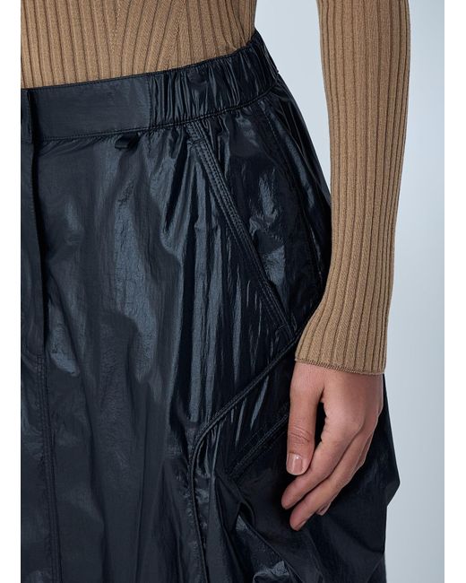 Moncler Blue Technical Midi Skirt