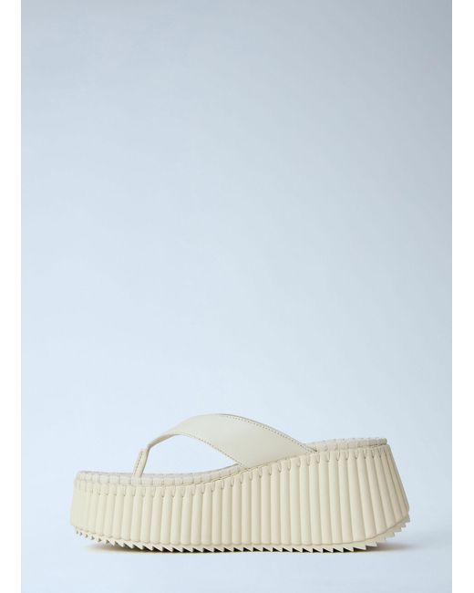 Chloé Blue Nama Wedge Sandals