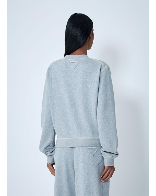 Prada Blue Cotton Sweatshirt