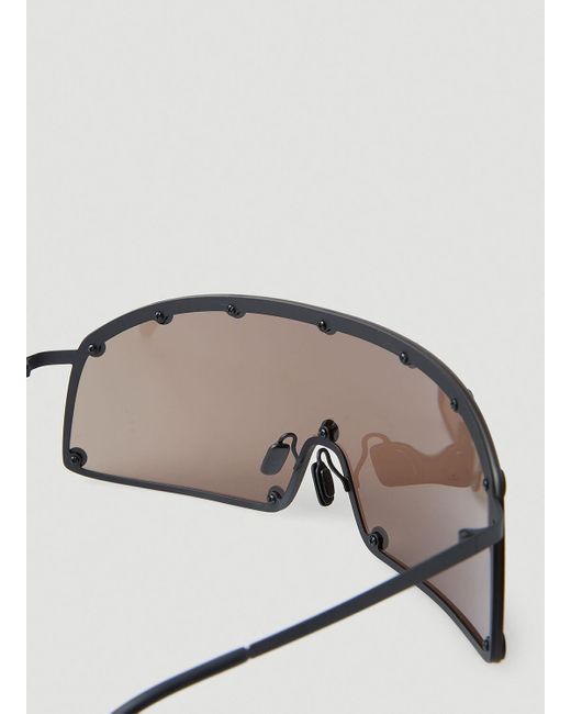 Rick Owens Gray Performa Shielding Sunglasses