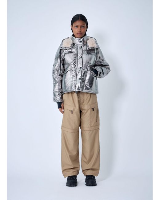 Moncler Gray Celaque Short Down Jacket
