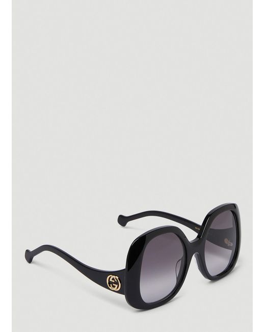 Gucci GG1235S Oversized Sunglasses in Black | Lyst
