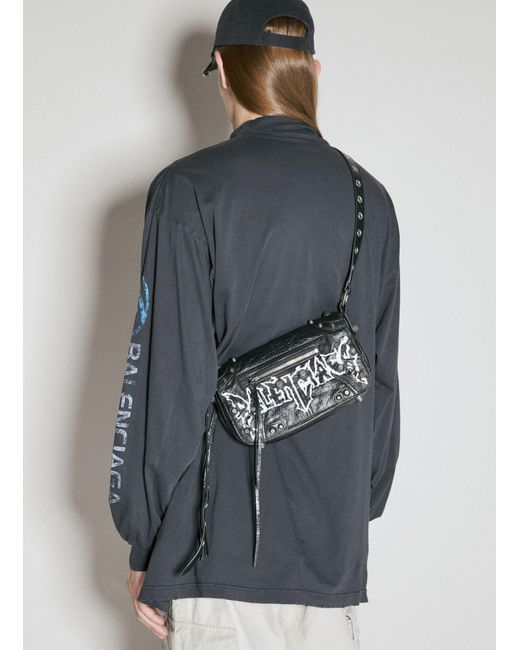 Balenciaga Gray Le Cagole Xs Flap Crossbody Bag