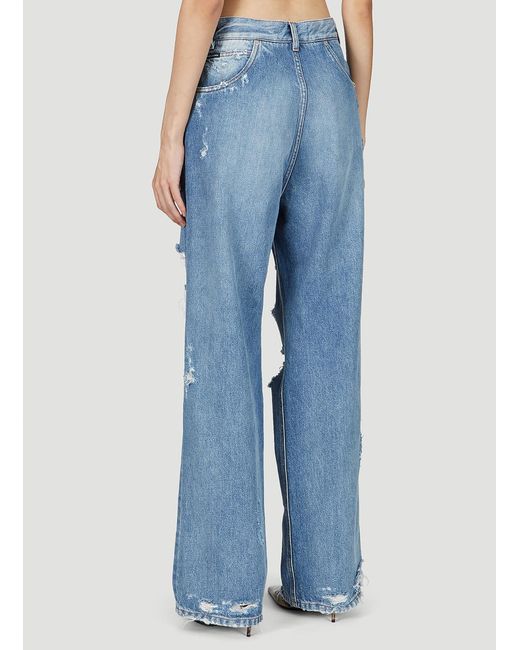 Dolce & Gabbana Kim Backwards Jeans in Blue | Lyst