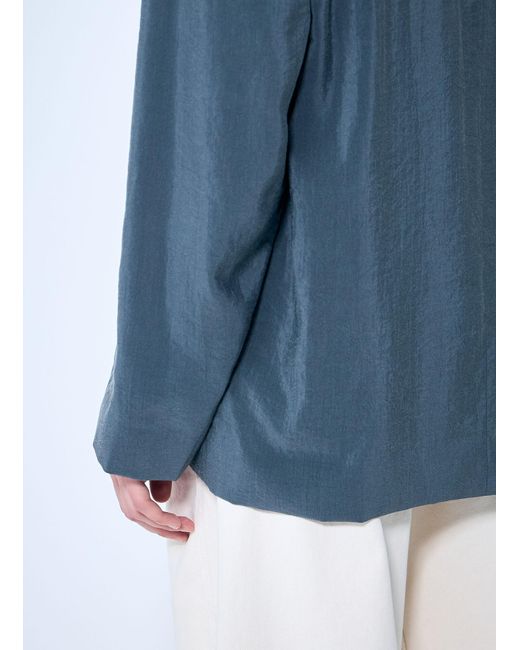 Lemaire Blue Soft Tailored Double-Breasted Blazer