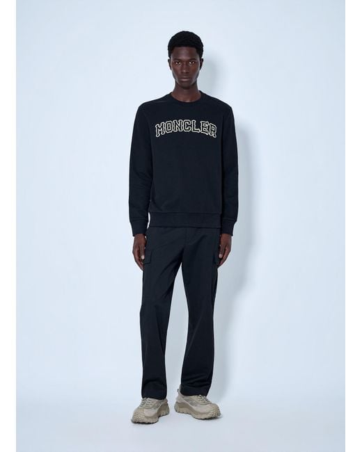 Moncler Blue Logo Motif Sweatshirt for men