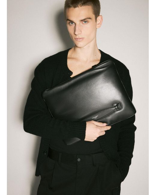 Dolce & Gabbana Black Nappa Leather Handbag for men