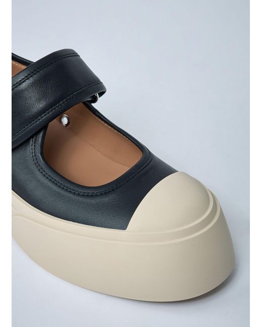 Marni Blue Mary Jane Platform Shoes