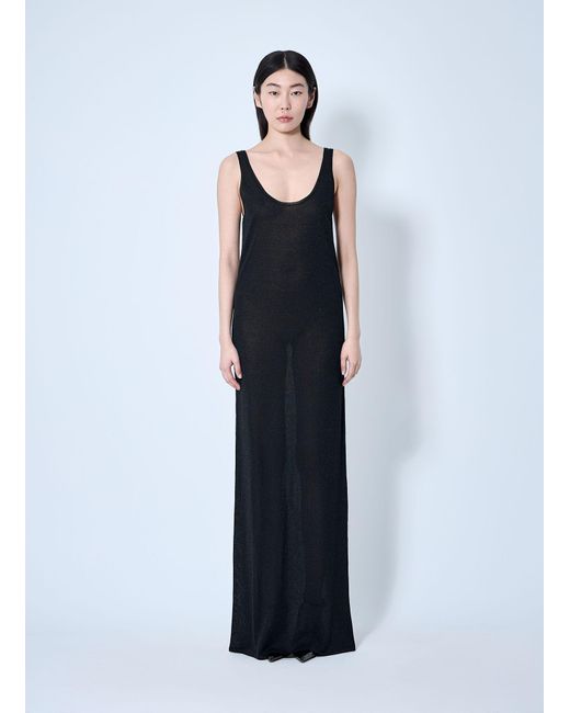 Saint Laurent Blue Knit Maxi Dress