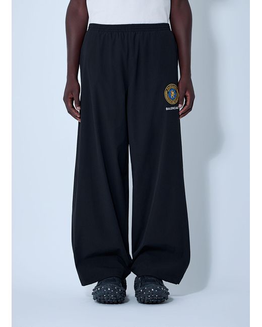 Balenciaga Blue Logo Motif Track Pants for men