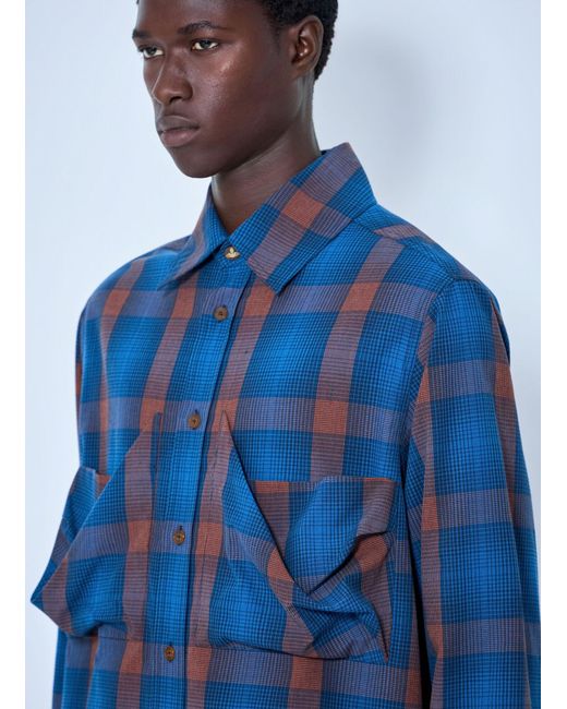 Vivienne Westwood Blue Achilles Overshirt for men