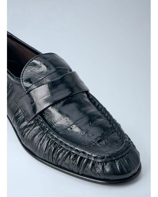 The Row Black Soft Loafers