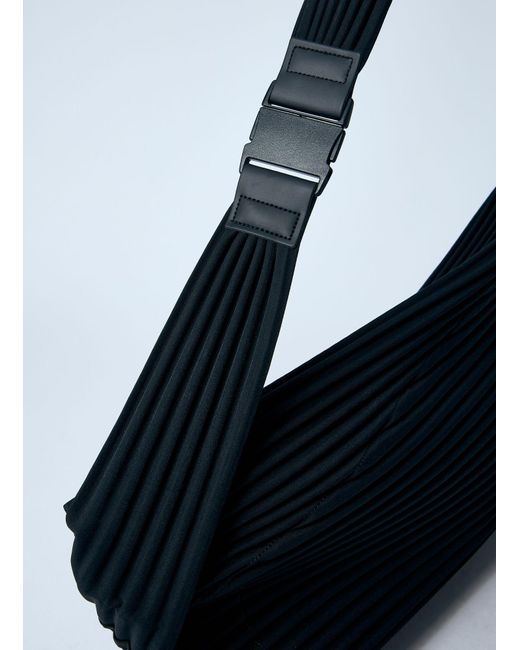 Homme Plissé Issey Miyake Gray Overlap Shoulder Bag for men
