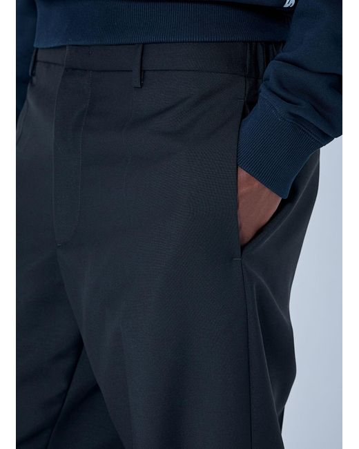 Jil Sander Blue Tapered Cropped-Leg Trousers for men